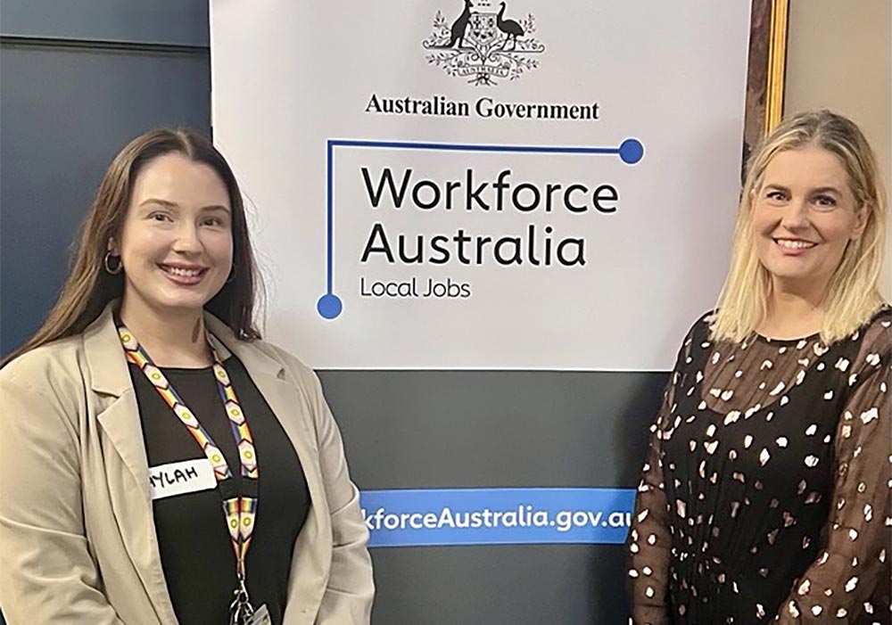 Job Coordinator, Angela Williams Right with Job Coordinator from Wimmera Mallee at the Hamilton Talking Transport Appreciative Inquiry session
